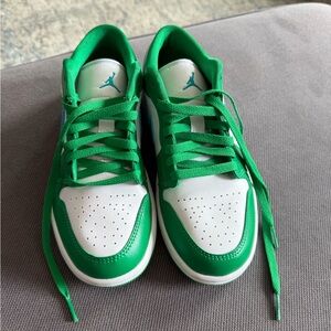Jordan Green and White Sneakers